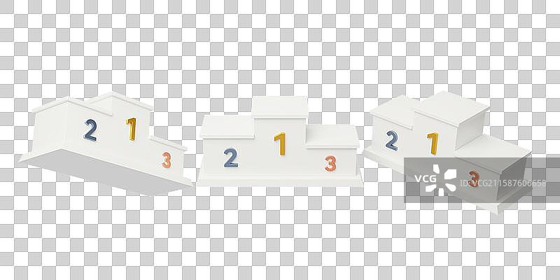 免抠荣誉领奖台冠亚季军奖励领奖3D图片素材