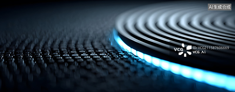 【AI数字艺术】智能音箱的特写镜头图片素材