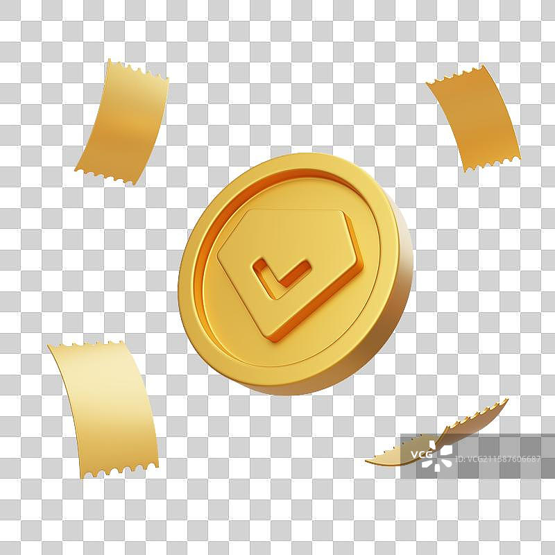 免抠活动优惠券开通会员金币尊贵3D图片素材