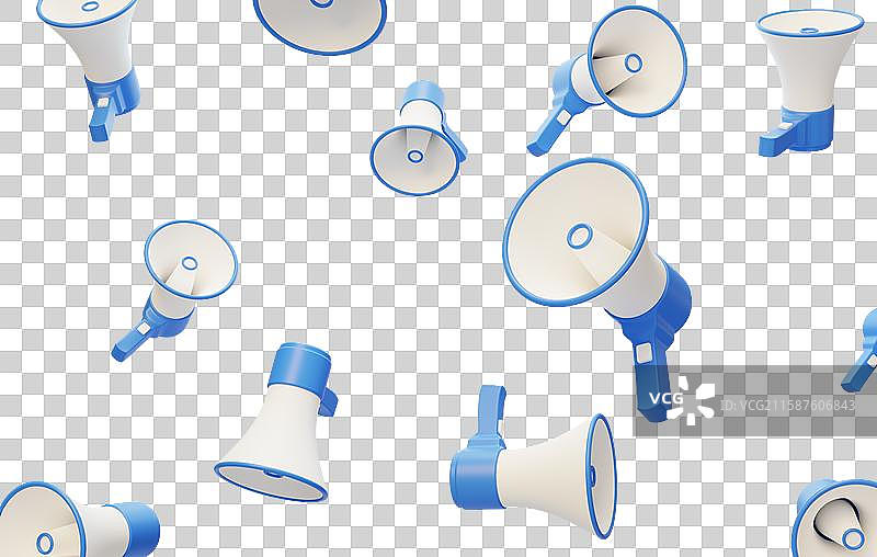 免抠电商喇叭推广推销促销扩音3D图片素材