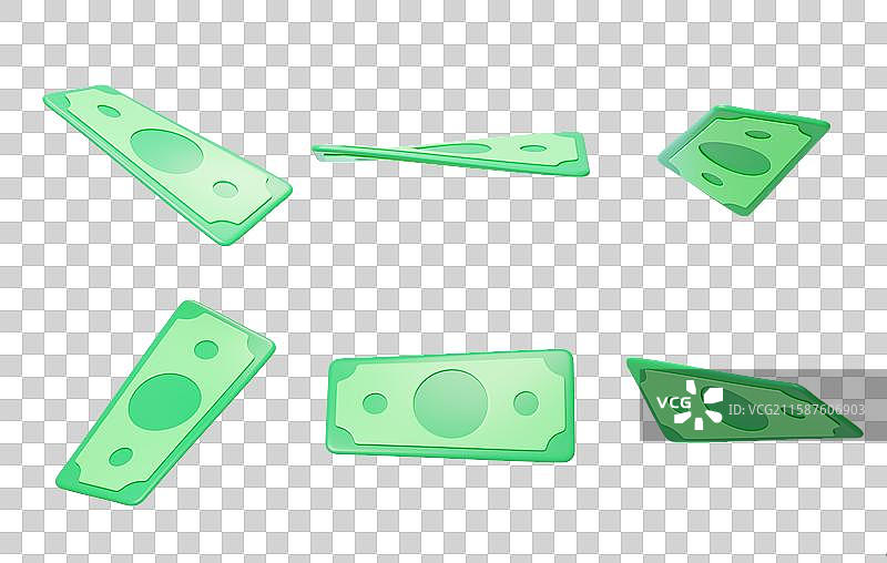 免抠美元金融国际贸易货币投资资金3D图片素材