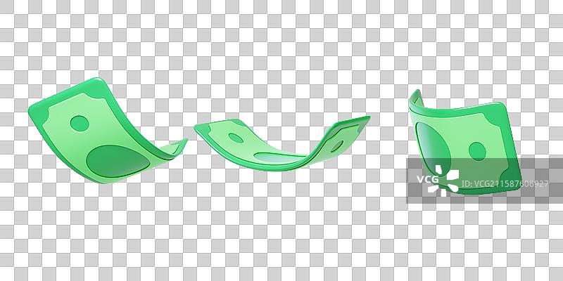 免抠美元金融国际贸易货币投资资金3D图片素材