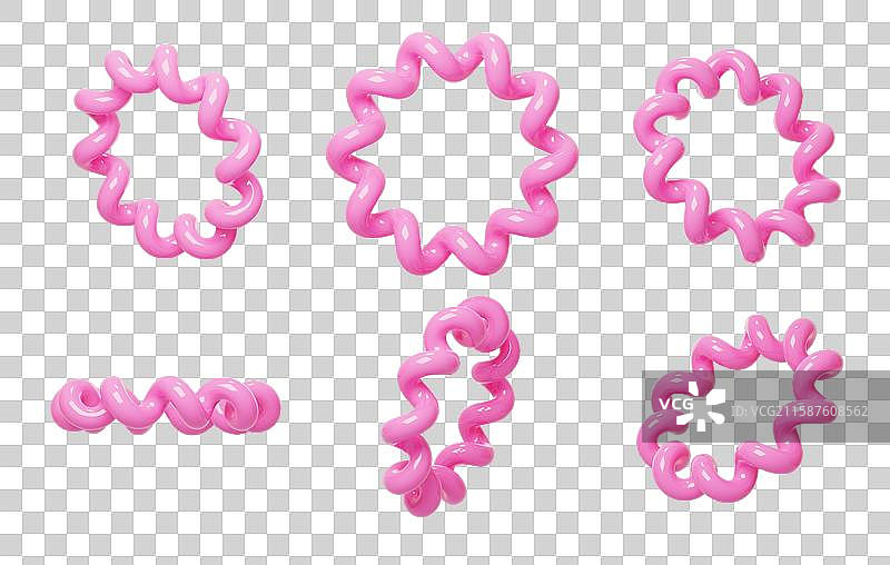 免抠辅助衬托元素点缀发圈素材3D图片素材