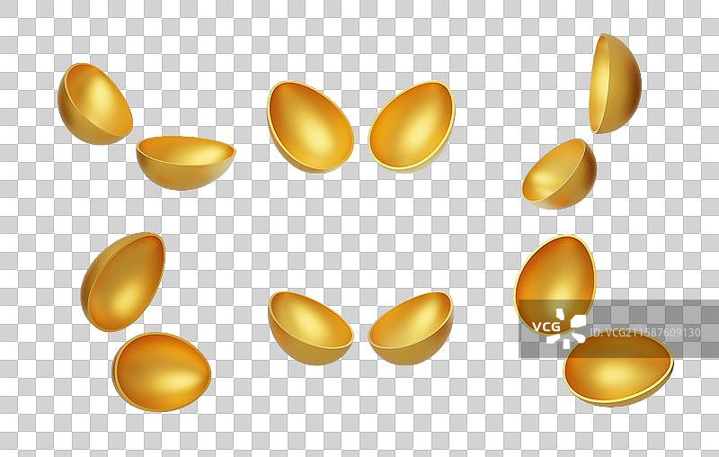 免抠游戏抽奖新人回馈福利砸金蛋3D图片素材