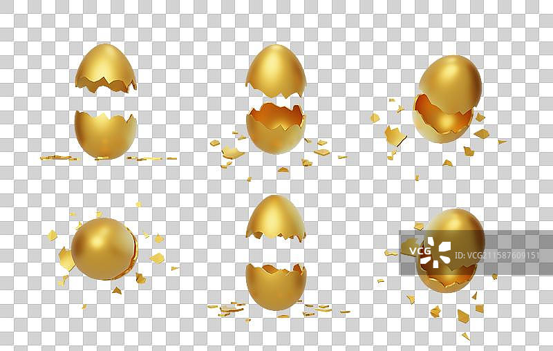 免抠游戏抽奖新人回馈福利砸金蛋3D图片素材