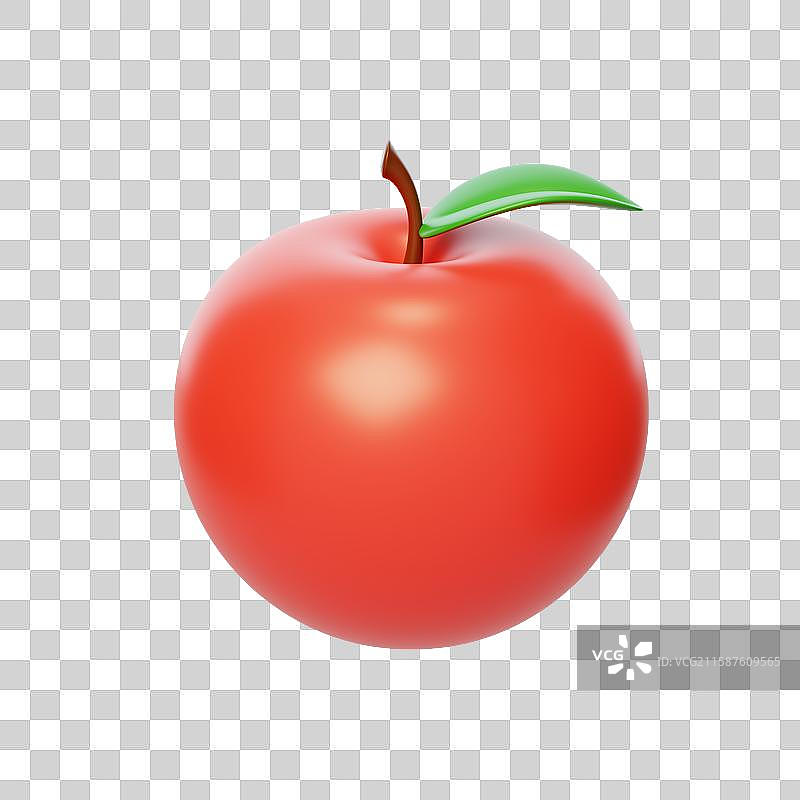 免抠水果果实补充营养健康苹果3D图片素材