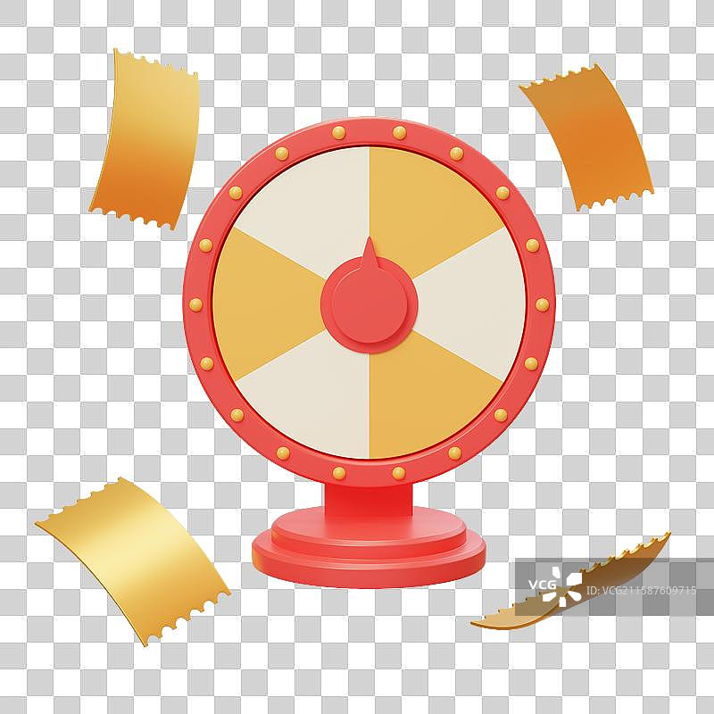 免抠节日活动优惠券抽奖抽奖大转盘3D图片素材