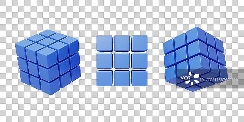 免抠数据魔术方块魔方奥妙3D图片素材