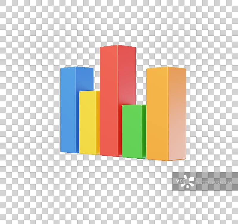 免抠柱状图业绩绩效成果成绩3D图片素材