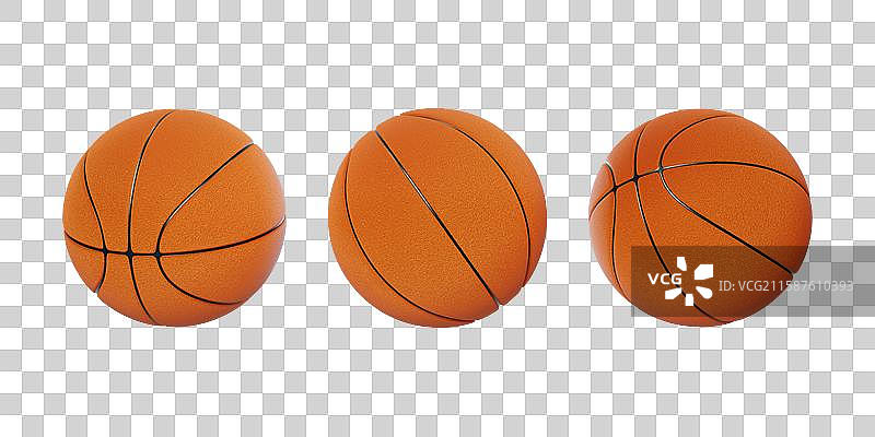 免抠体育健身器材多人团队协作篮球3D图片素材