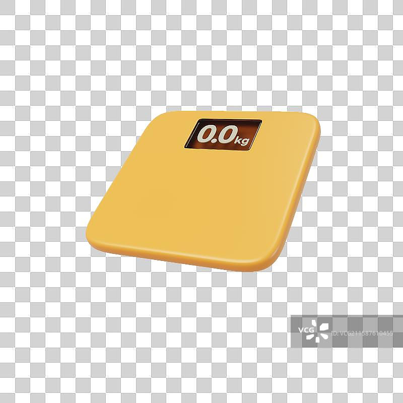 免抠健身房体脂称检测体重体脂称3D图片素材