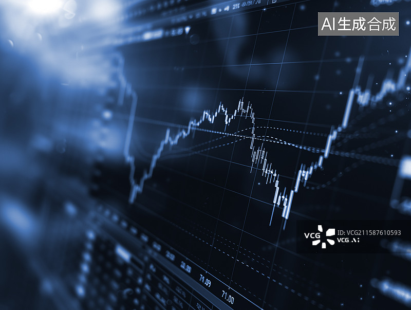 【AI数字艺术】股票金融市场概念图片素材
