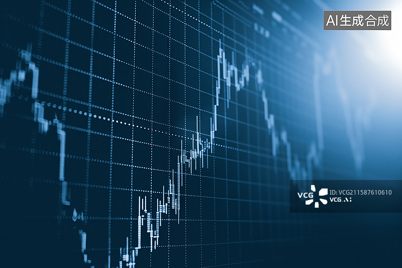 【AI数字艺术】股票金融市场概念图片素材