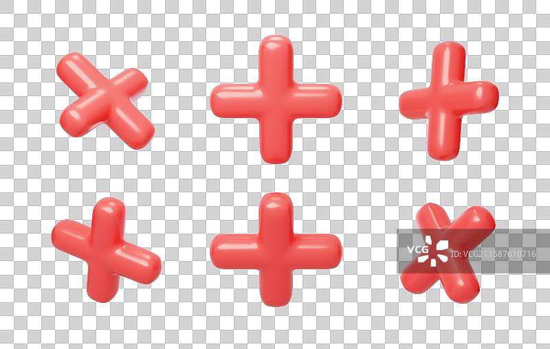 免抠标志符号加减乘除运算加号3D图片素材