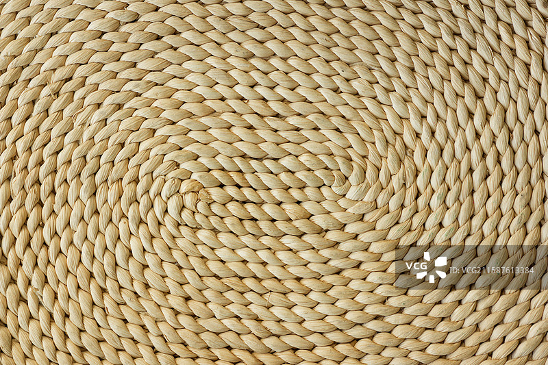 编织草垫全帧拍摄，纹理质地，静物特写，抽象图案，素材背景图片素材