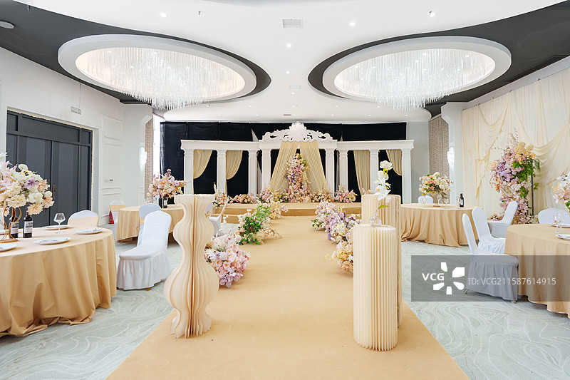 酒店婚礼大堂短剧实景拍摄场地图片素材