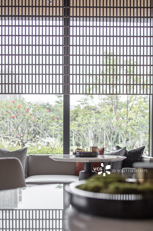 窗边洽谈区与采光设计布置图片素材