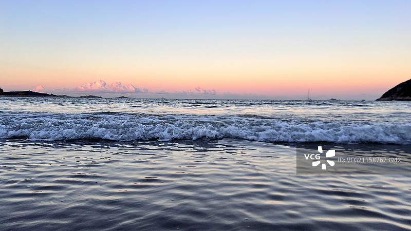 舟山朱家尖青沙沙滩图片素材