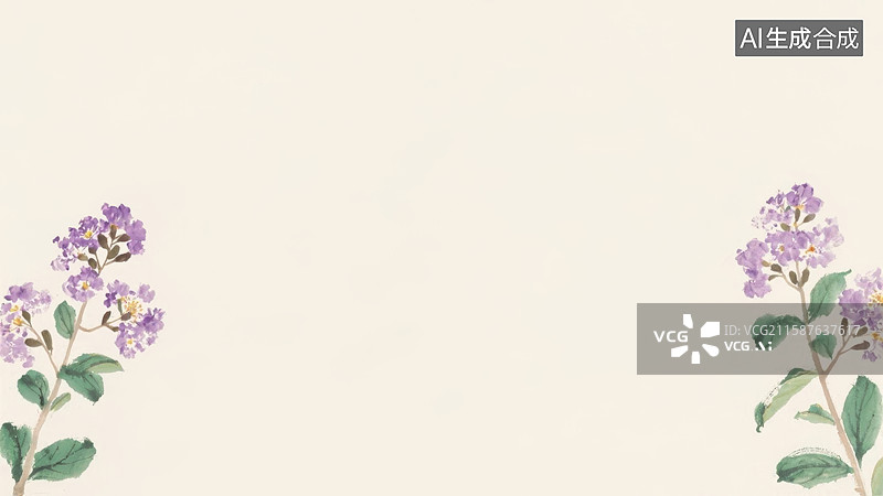 【AI数字艺术】水墨画两侧图片素材