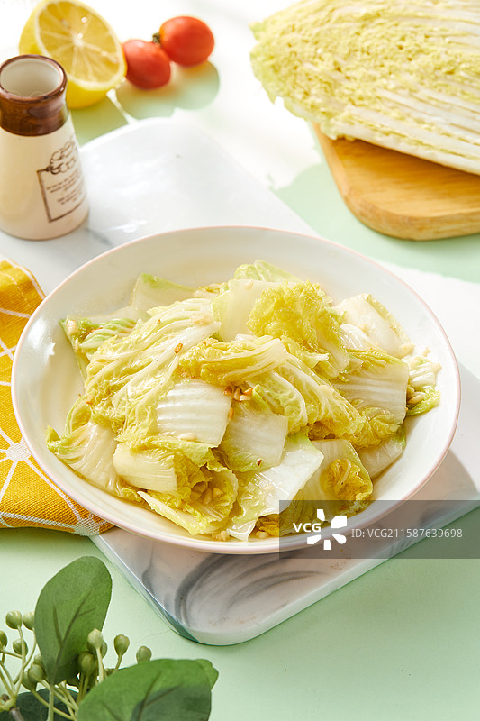 中餐美食家常菜 清炒娃娃菜图片素材