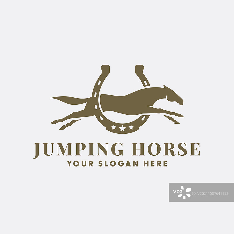 马在马蹄形障碍物上跳跃图片素材