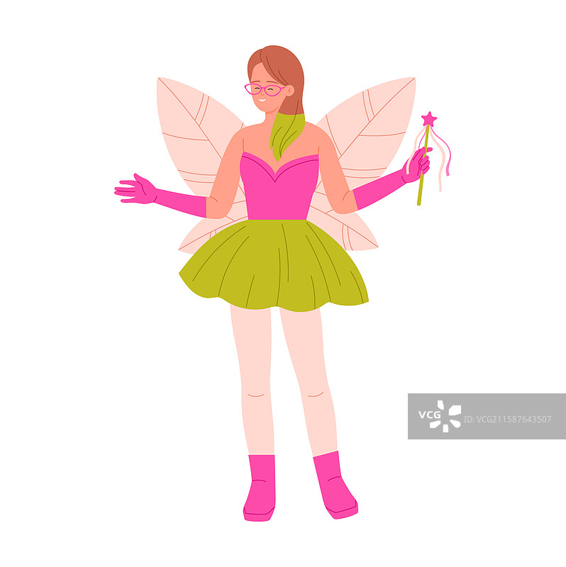 一位色彩斑斓的仙女图片素材