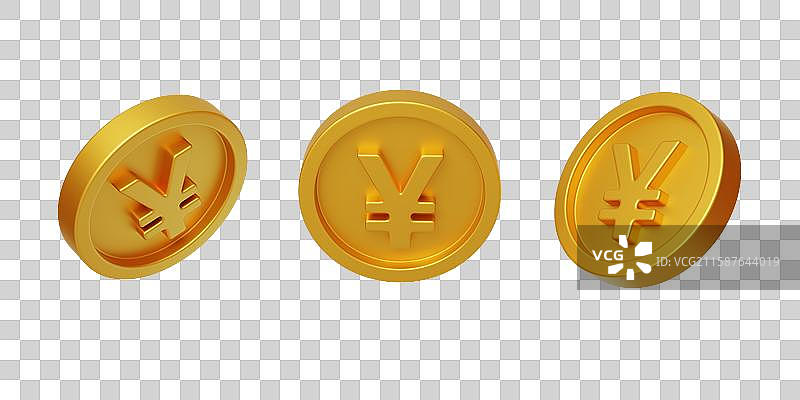 免抠金币活动奖励现金人民币返现3D图片素材