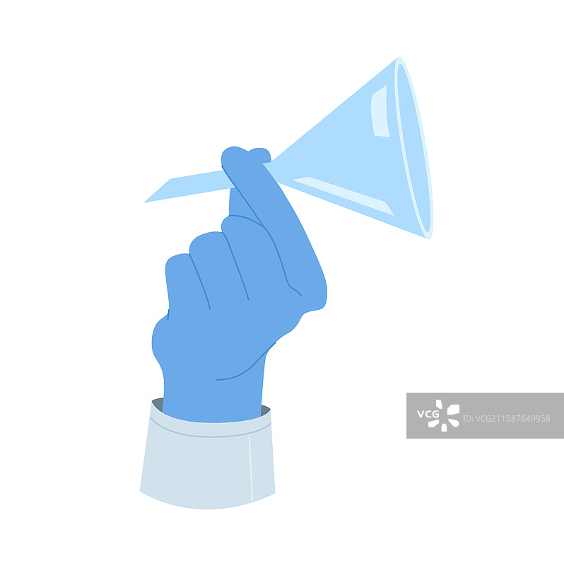 实验室的手握着一个图片素材