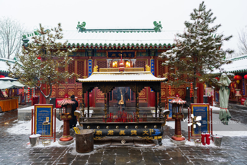 北京什刹海雪景图片素材