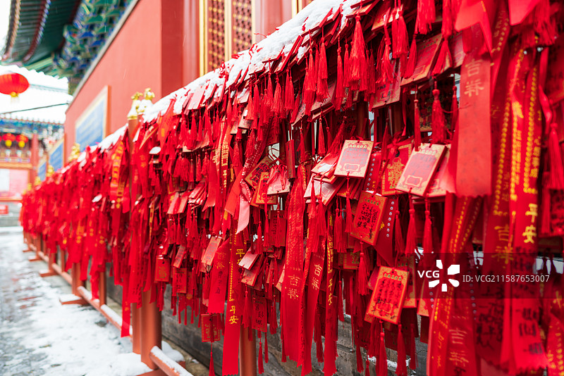 北京什刹海雪景图片素材
