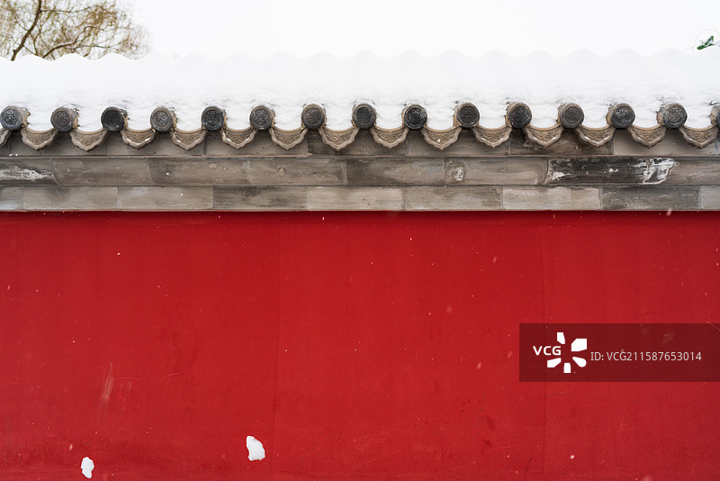 北京什刹海雪景图片素材