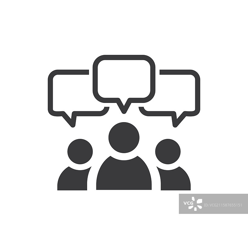 一群人聊天的图标图片素材
