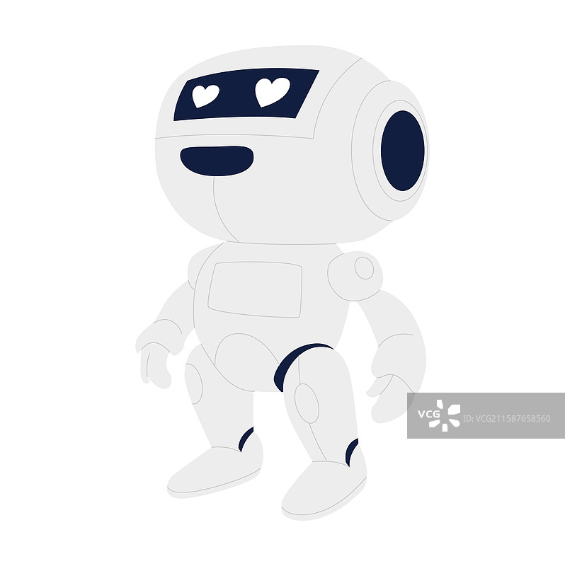 一个可爱迷人的卡通机器人图片素材