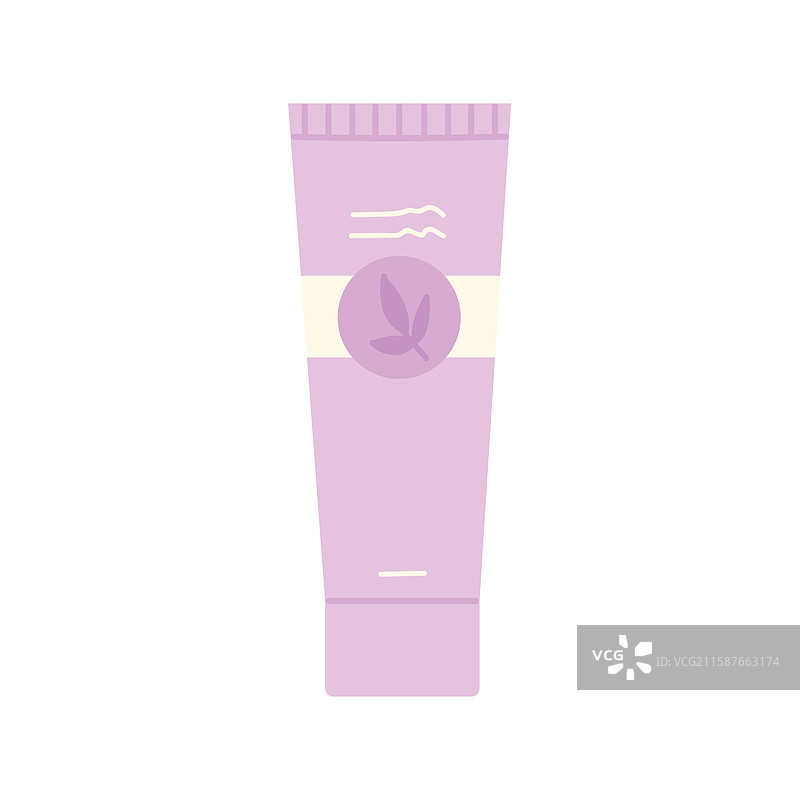 一款优雅设计的薰衣草化妆霜管图片素材