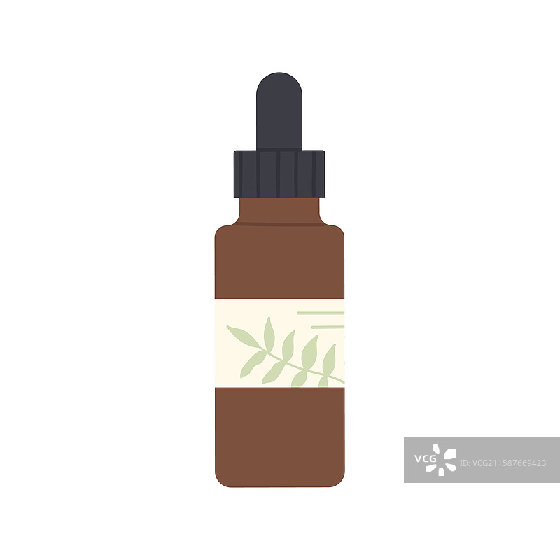 天然草本滴管瓶，配有一个图片素材