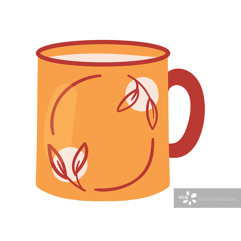 这是一个色彩缤纷的咖啡杯，设计精美。图片素材
