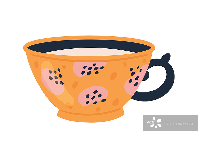 这是一个色彩丰富的装饰杯，具有独特的设计。图片素材