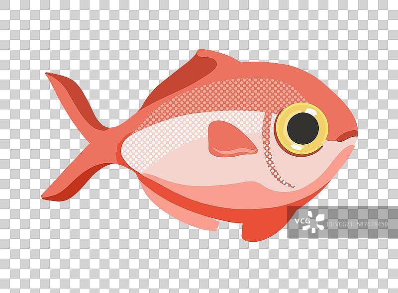 可爱手绘海洋金眼鲷插画元素图片素材