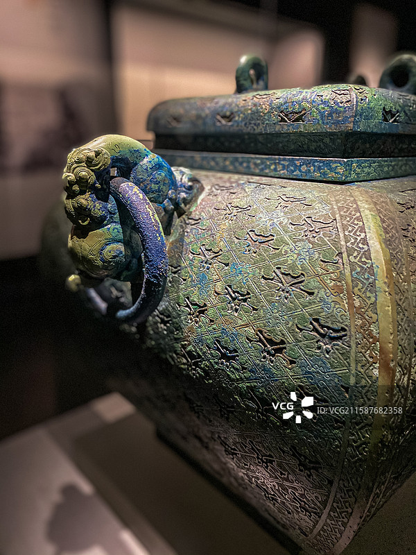 战国 曾侯丙方缶 随州市博物馆图片素材