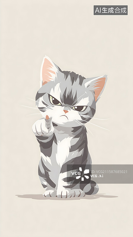 【AI数字艺术】萌猫傲娇神态图片素材