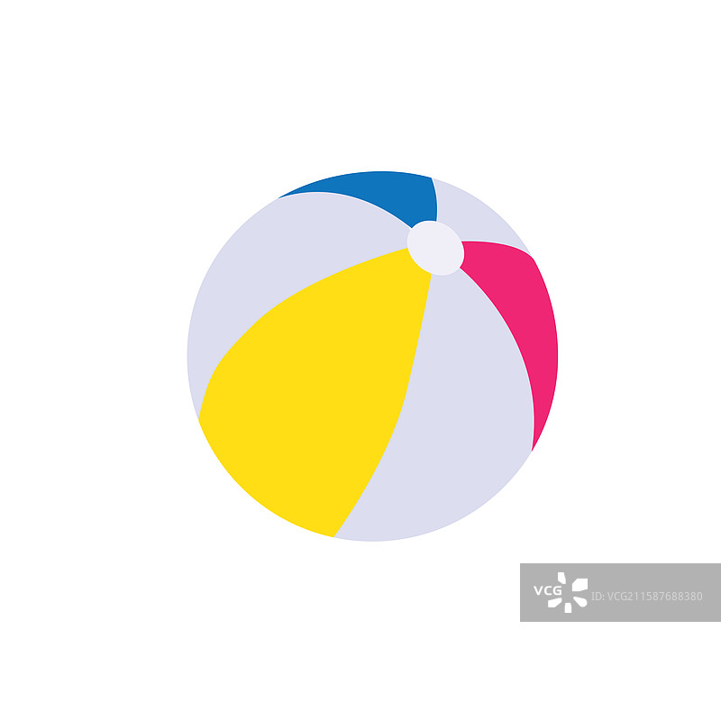 白色背景上的沙滩球图片素材