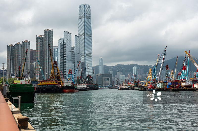 香港奥运海辉道海滨花园步道观景（九龙香港岛太平山）.jpg图片素材