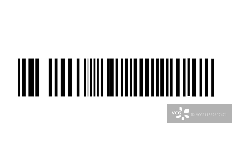 白色背景上的条形码，代码条纹图片素材
