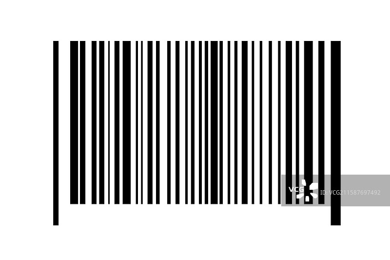 白色背景上的条形码，代码条纹图片素材