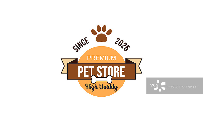 时尚现代的宠物店标志图片素材