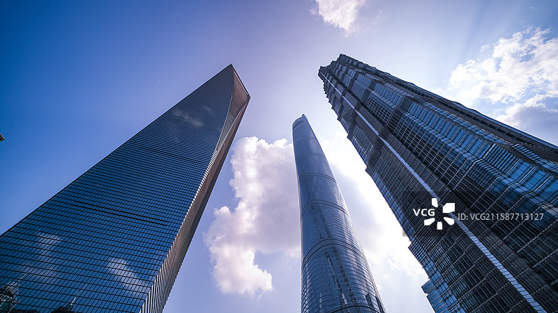 上海浦东陆家嘴三件套建筑图片素材