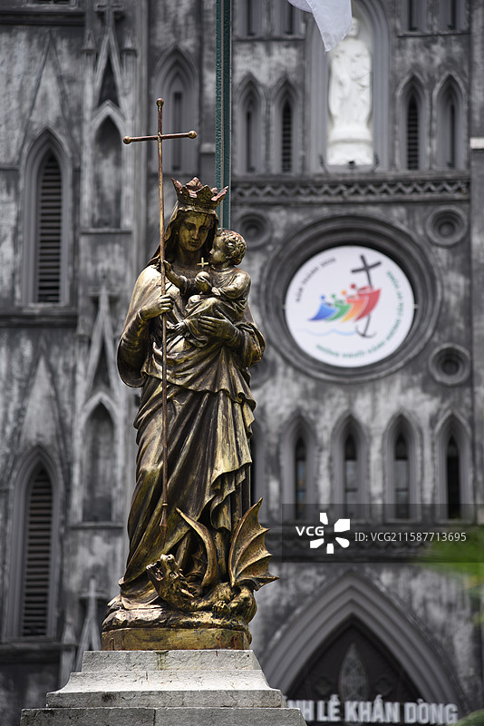 越南河内大教堂 圣约瑟夫大教堂图片素材