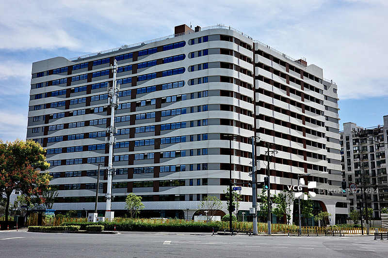 方方正正的中式梦核大楼图片素材