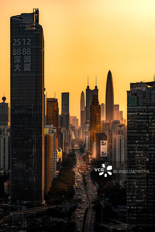 深圳日落时刻图片素材