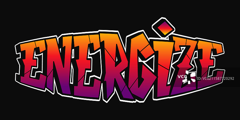 充满活力的涂鸦艺术以大胆的方式展现活力图片素材